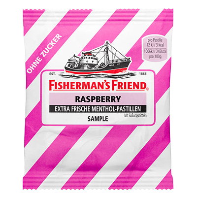 Fisherman's Friend Raspberry ohne Zucker 5er Sample