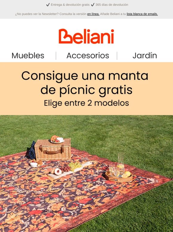 Manta de pícnic gratis: elige entre 2 modelos