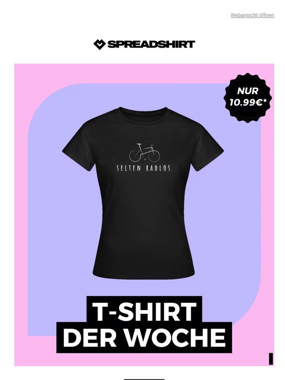 10.99€ für das Fahrrad T-Shirt der Woche