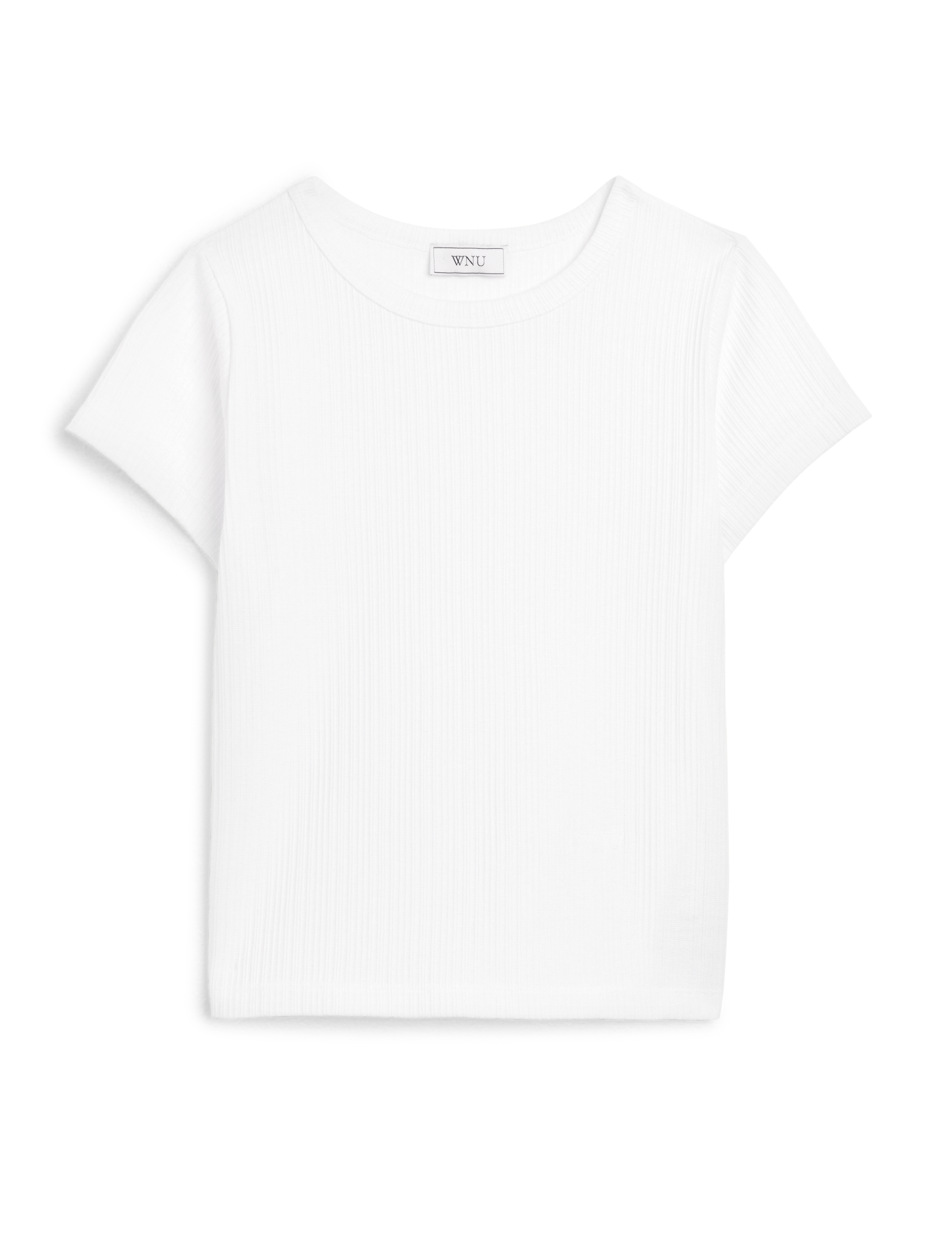 Camden Fitted T-Shirt: Cotton Textured Rib, Off-White