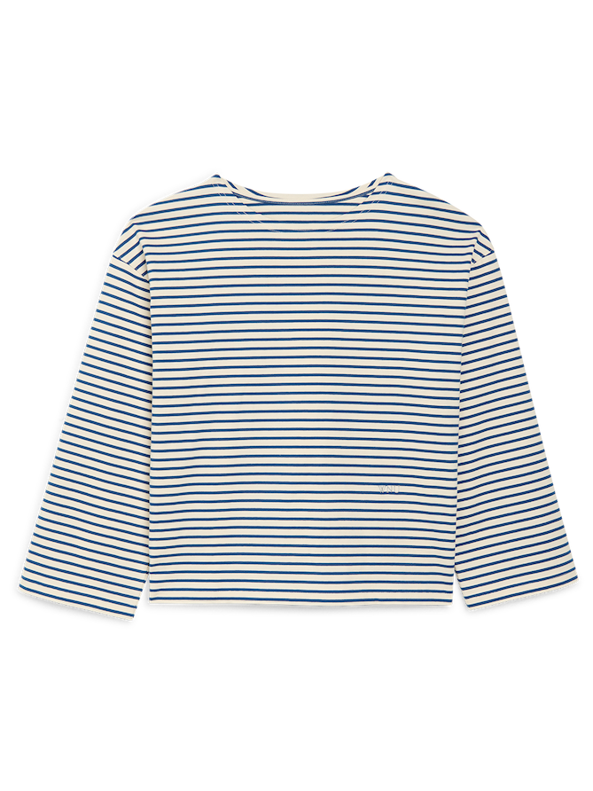 Harbour Breton: Cotton Jersey, Ecru and Blue Stripe