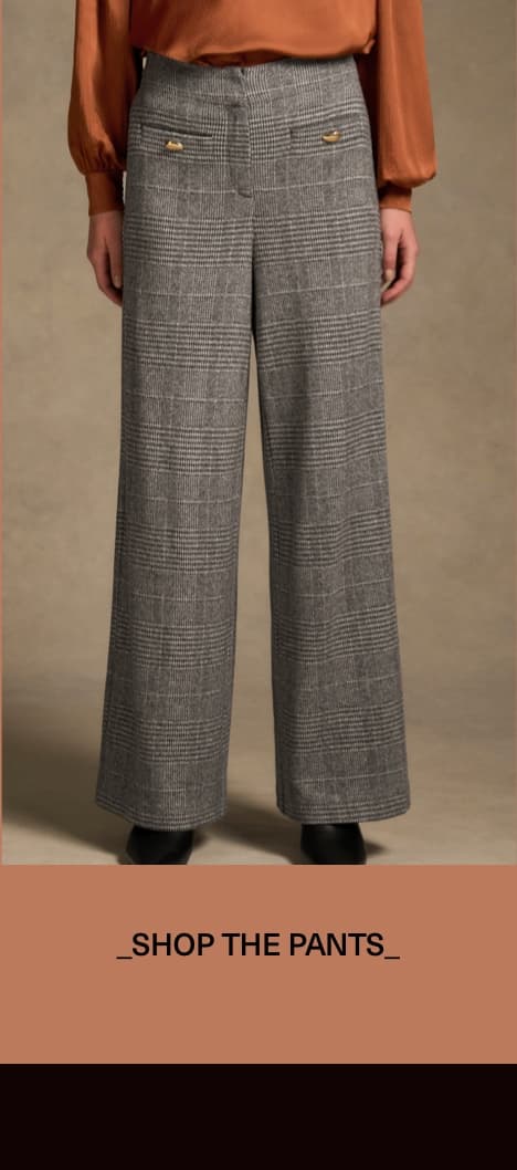 Shop The Wide Leg Check Pant - Glen Check