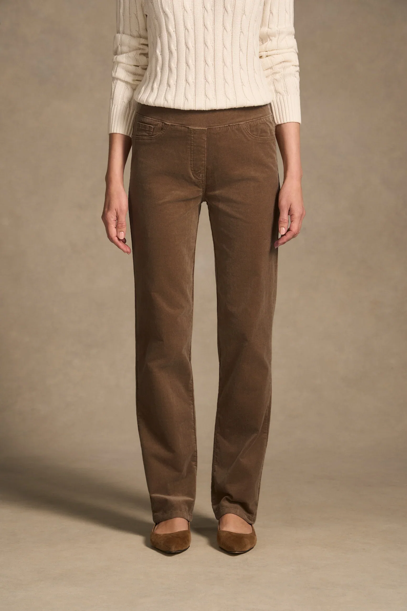Image of Bengajean® Velvet Straight Leg - Tan