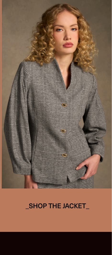 Shop The Sculpted Check Jacket - Glen Check