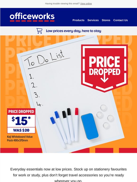 Price dropped stationery and travel favourites
