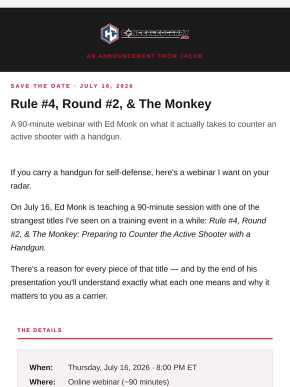 Save the date: July 16 Webinar with Ed Monk
