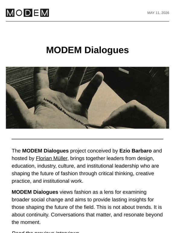 MODEM Dialogues - In conversation with Matteo Ward