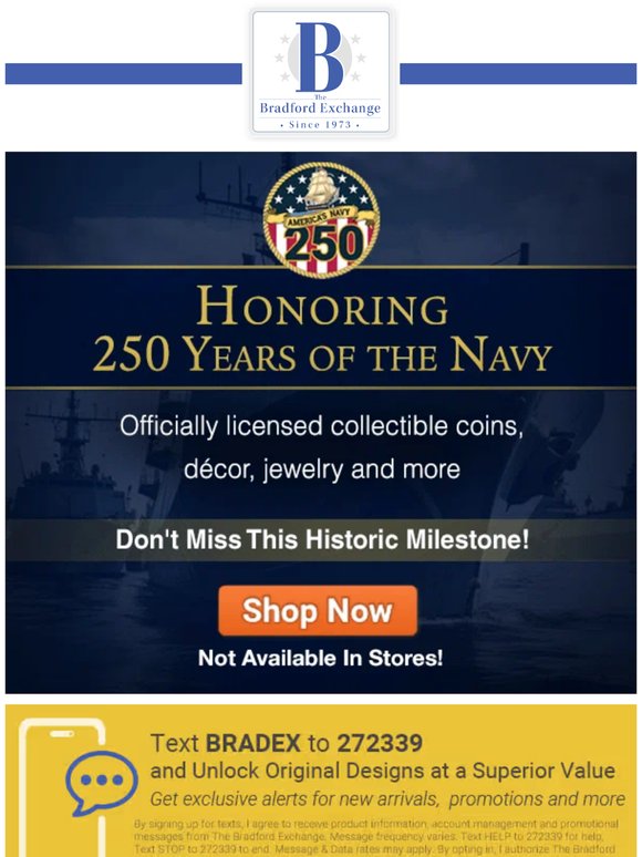 Unique Collectibles Saluting the Navy 250th