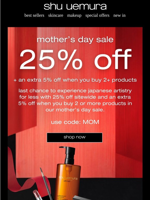 our mother's day sale is ending!