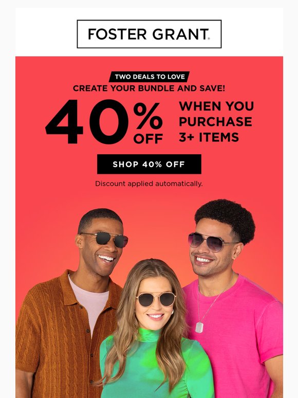 40% off when you build your eyewear set