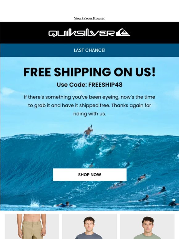 Final Day: Free Shipping On Us