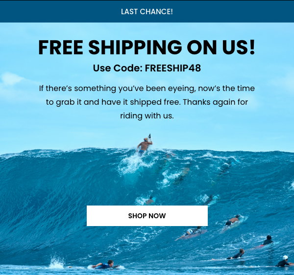 Free Shipping On Us - Use Code: FREESHIP48 - Shop Now