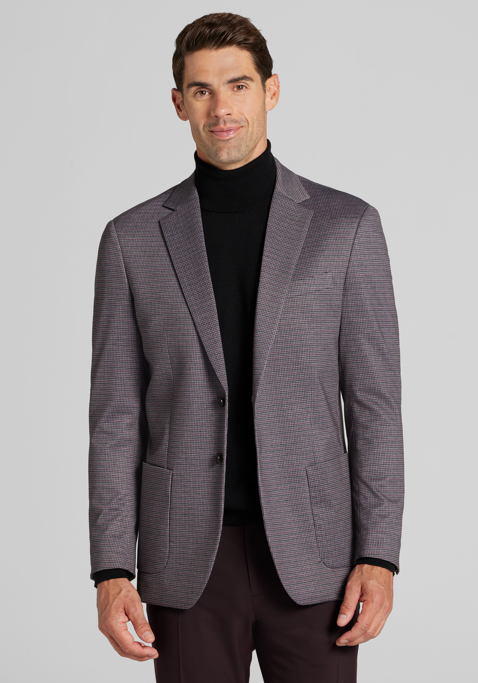 Jos. A. Bank Comfort Stretch Tailored Fit Houndstooth Knit Sportcoat CLEARANCE