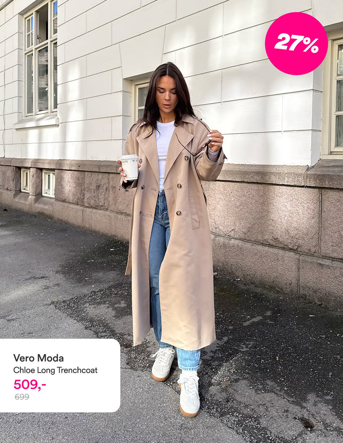 Vero Moda Chloe Long Trenchcoat