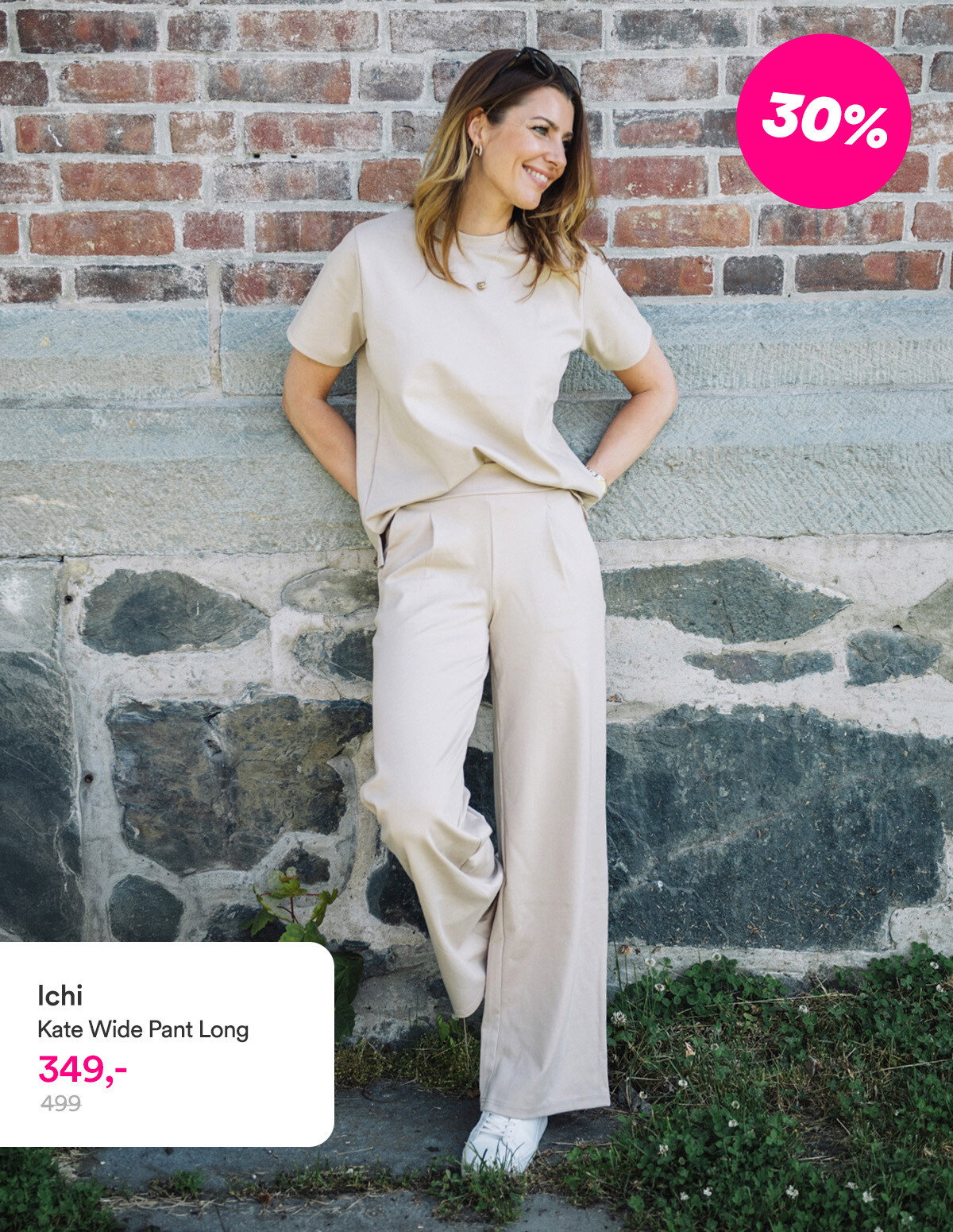 Ichi Kate Wide Pant Long