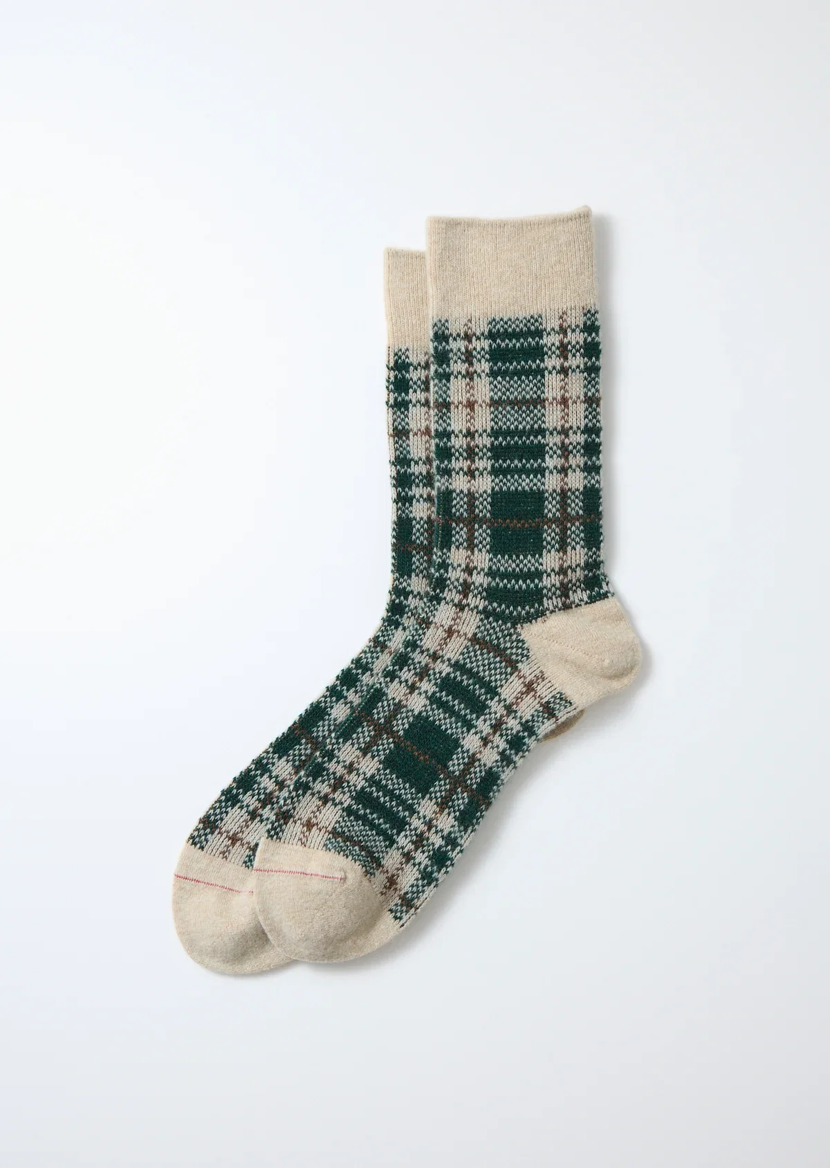 Image of Check Pattern Merino Sock