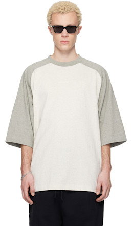 Off-White & Gray Signature Baseball T-shirt