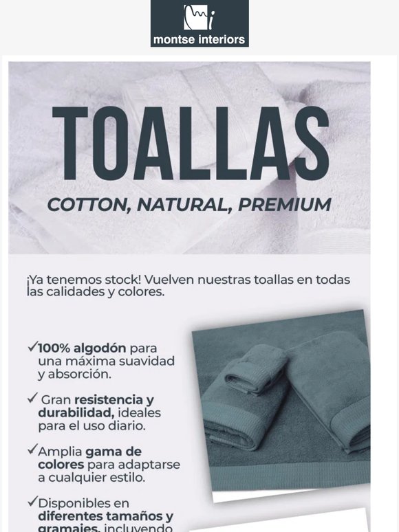 ¡Vuelven nuestras toallas más vendidas! 🛁
