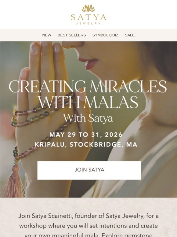 Join Satya at Kripalu for a magical event✨