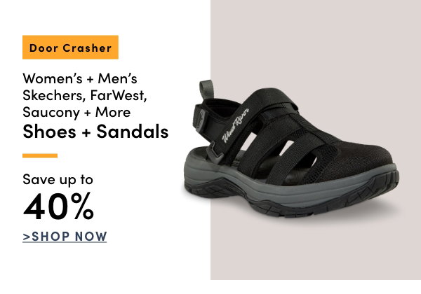 Door Crasher Women's + Men's Skechers, FarWest, Saucony, & More Shoes & Sandals Save up to 40%