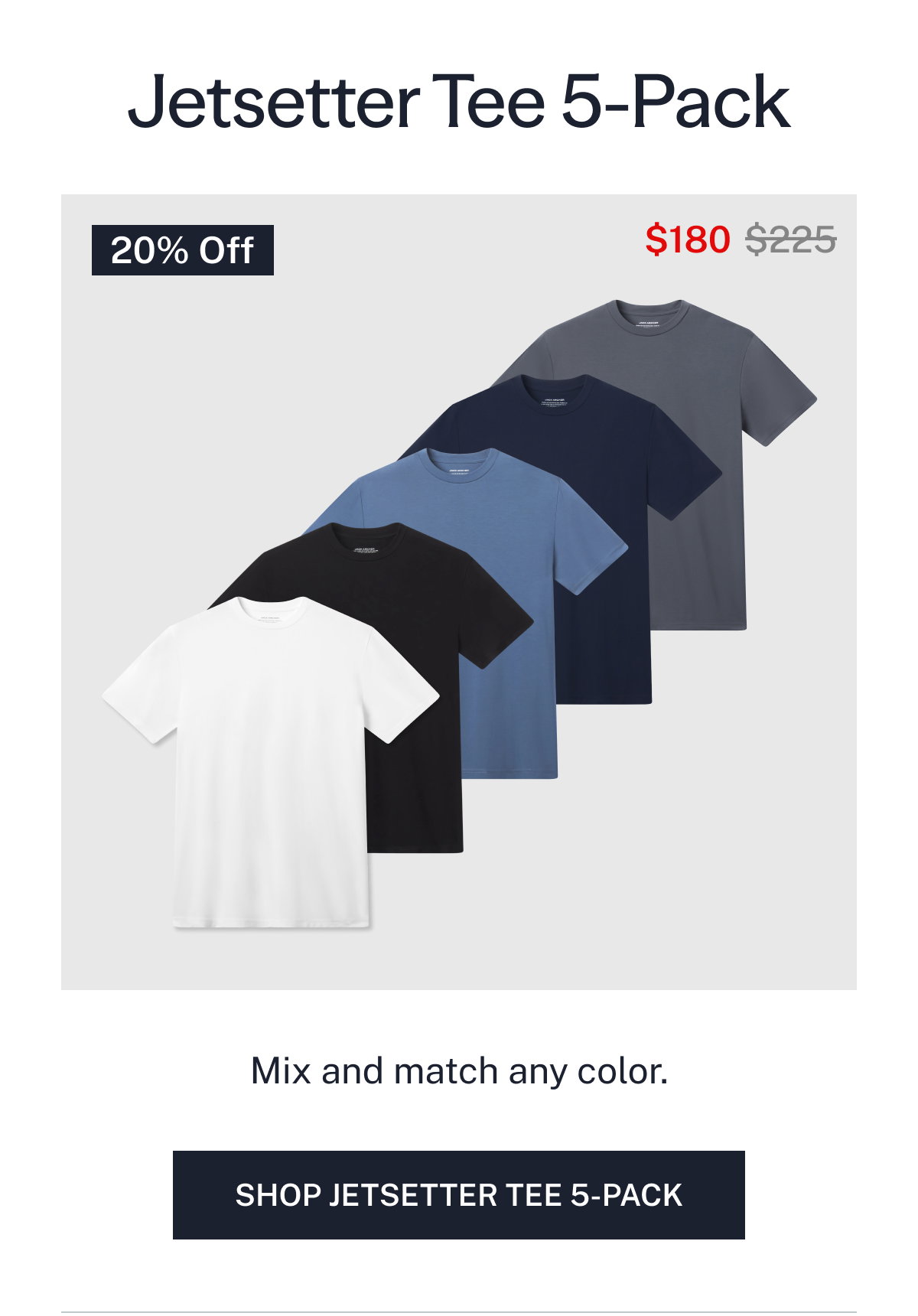 Jetsetter Tee 5-Pack