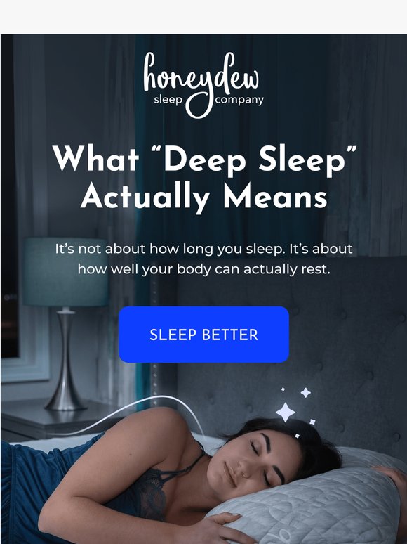 What “Deep Sleep” Actually Means