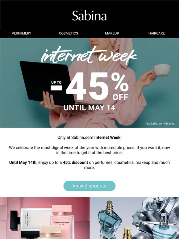 Up to -45% | Internet Week 💻