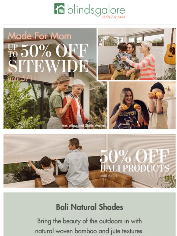 Our Mother's Day Sale Ends Tonight