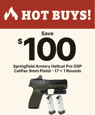Save $100 on the Springfield Armory Hellcat Pro OSP CatPac 9mm Luger