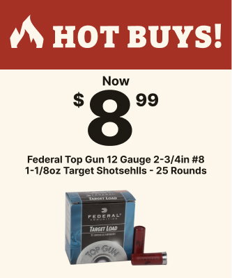 Federal Top Gun 12 Gauge 2-3/4in #8 1-1/8oz Target Shotshells Now