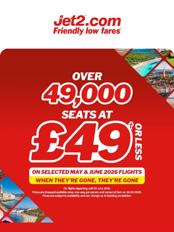 Your next flight for £49†