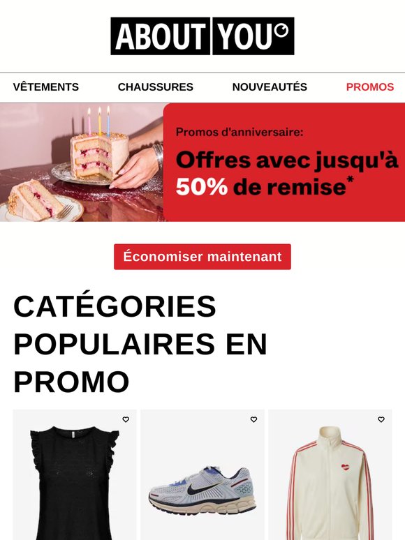 de PLUS : 
  Jusqu'à 50% de réduction OFFRE d'anniversaire