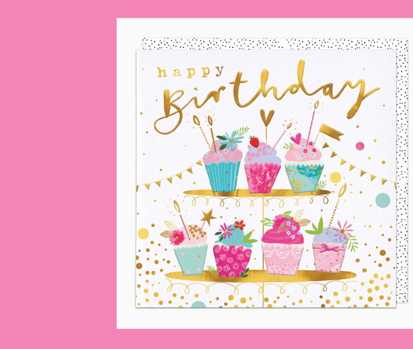 Cupcakes Birthday Card