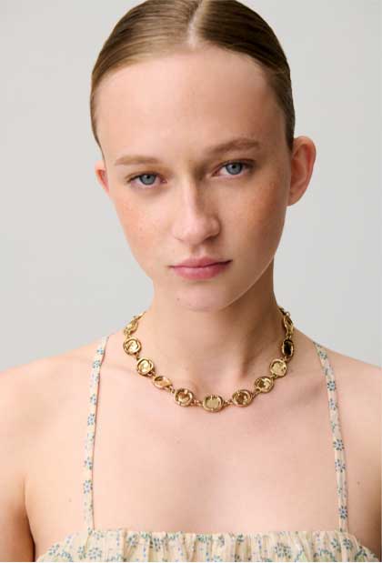 Collier chaîne dorée