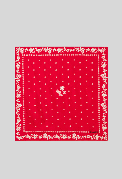 Foulard carré rouge
