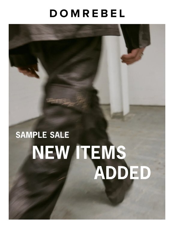 New Items Added - Sample Sale