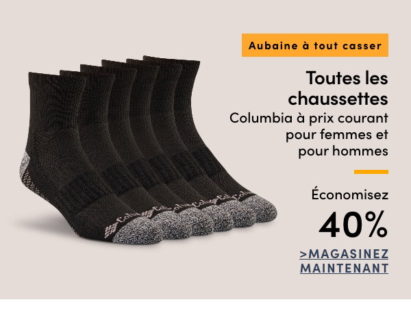 Aubaine à Tout Casser Toutes les chaussettes Columbia à prix courant pour femmes et pour hommes économisez 40%