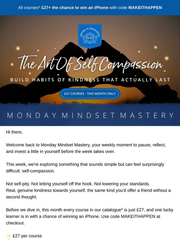 Monday Mindset Mastery: The Art of Self-Compassion 💛