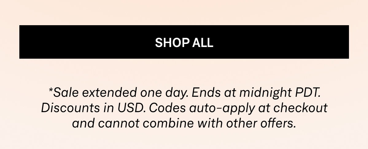 Shop by category: best sellers, anti-aging, bundles, and gifts under $100. Sale ends tonight.