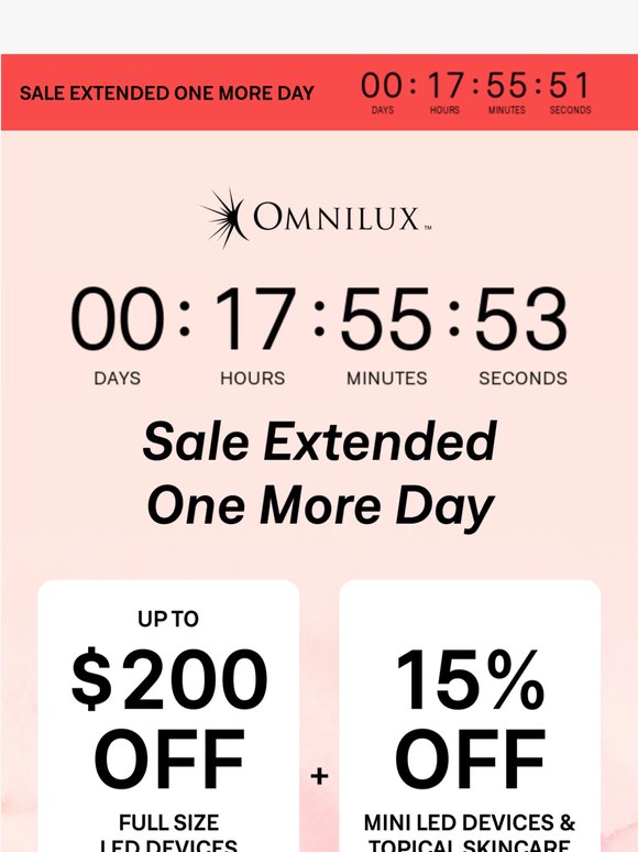 SALE EXTENDED!
