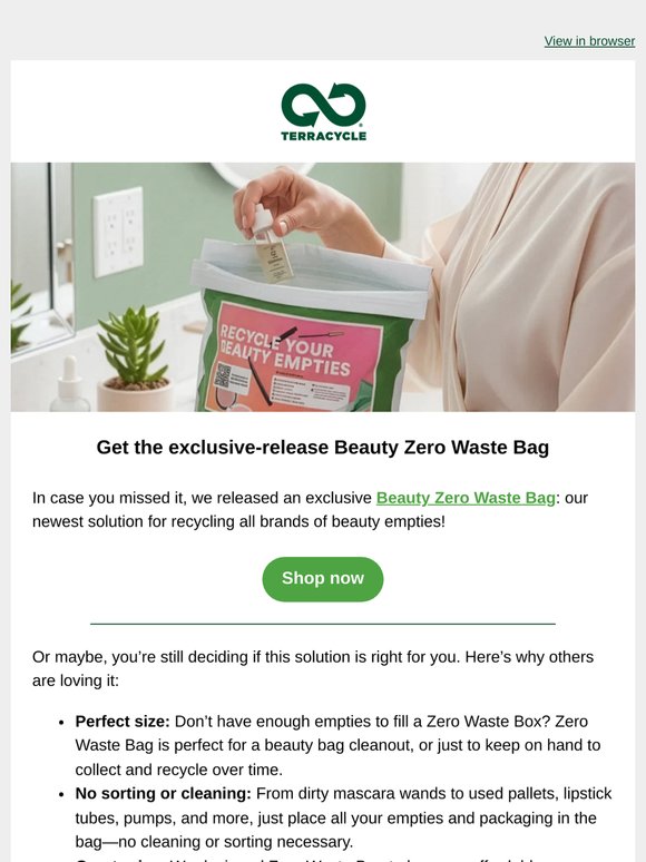 Get yours before they’re gone! 💋 Beauty Zero Waste Bags won’t be here much longer
