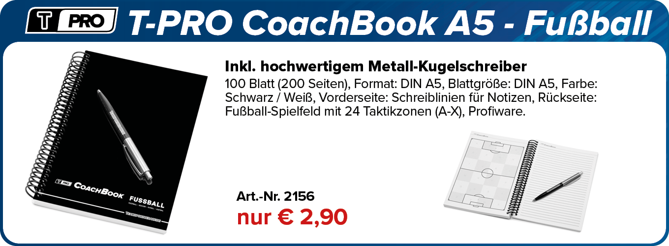 T-PRO CoachBook A5 - Fußball