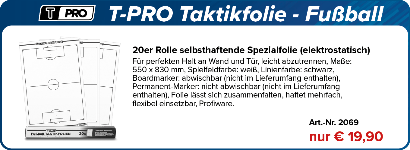 T-PRO Taktikfolie - Fußball
