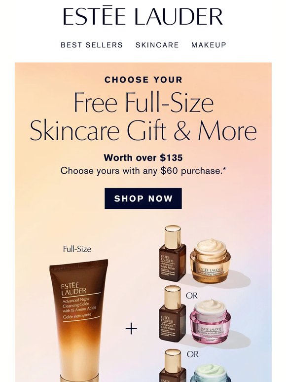 Free Full-Size Skincare Gift & More, with your purchase.