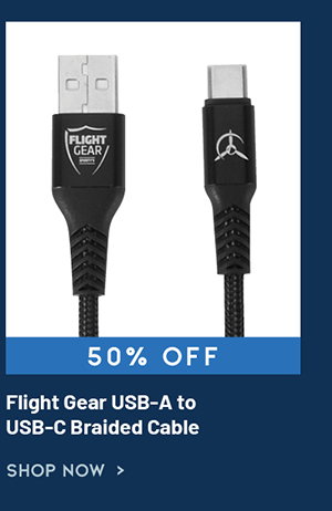Flight Gear USB-A to USB-C Braided Cable