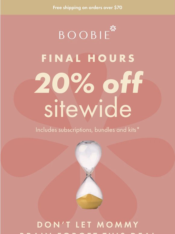LAST CALL: 20% off sitewide ends tonight ⌛️