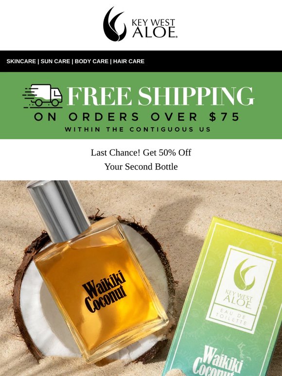 Don't Miss Out: Key West Aloe Fragrance for $19