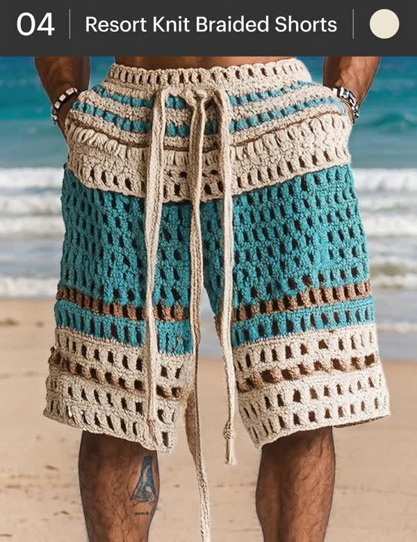 casual-resort-knit-braided-shorts