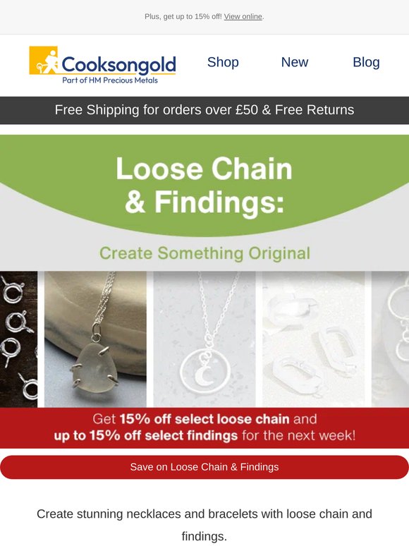 Create something original with loose chain & findings ⛓