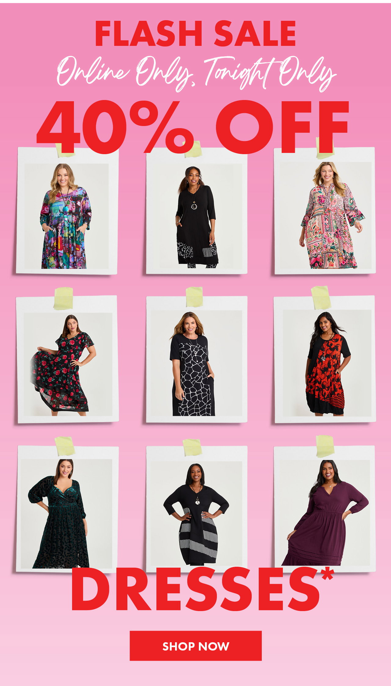 FLASH SALE - 40% OFF DRESSES